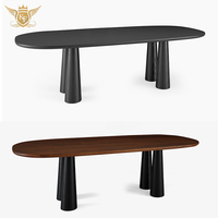 Meubles de salle à manger italiens de luxe modernes haut de gamme ensemble de table à dîner en marbre naturel carré pour une vie unique