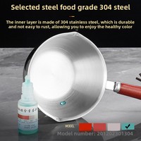 Mini pot à huile en acier inoxydable 304, design classique, durable, pour la cuisine, brûleur à huile chaude pour la cuisine, pots à sauce soja