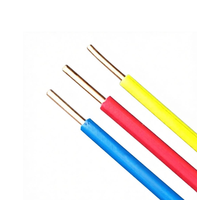 Fil et câble en cuivre pur isolé en PVC ignifuge, à brin unique, pour usage industriel et domestique, sûr et inodore