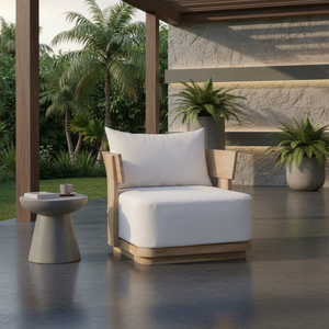 Canapé de salon extérieur contemporain de luxe en teck pour appartements, jardins, hôtels, patios, parcs, salons – Mobilier moderne et imperméable - Product Image 1