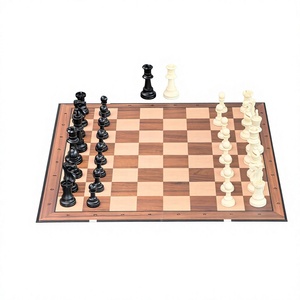 <span class=keywords><strong>Jeu</strong></span> d'échecs Double Queens 48 cm, Roi Staunton 9,5 cm, Plateau Pliable en Plastique Durable, Idéal pour Tournois Professionnels et Famille, Cadeau (3,75 po) - Product Image 5