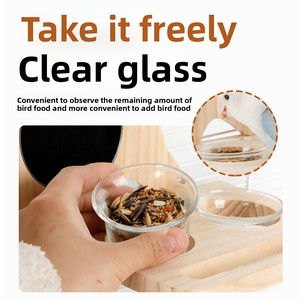 Support de miroir pour oiseaux avec design détachable pour divertissement, <span class=keywords><strong>anti</strong></span>-dépression, alimentation/abreuvement - Product Image 4