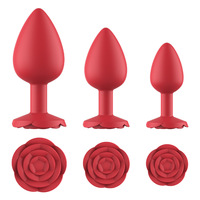 Plug Anal en silicone en forme de rose godemichet Anal jouet sexuel adulte SM flirtant pour la stimulation anale