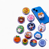 Support de téléphone personnalisé en acrylique transparent avec motif chien, support de smartphone personnalisé, OEM / ODM