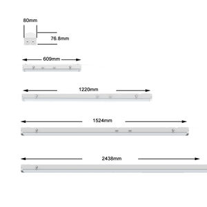 ไฟราว LED แบบแขวนติดผนัง2x2แถบเส้นตรง - Product Image 3