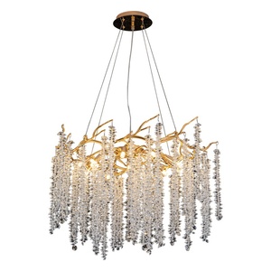 Lampadario a Sospensione Bionico Post-Moderno di Lusso Francese-Italiano, Lampadario in Alluminio e Cristallo di Alta Gamma per Ristoranti e Camere d'Albergo - Product Image 6