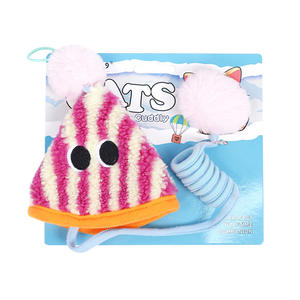 Balançoire en peluche écologique pour <span class=keywords><strong>chat</strong></span>, balançoire à porte suspendue, boule de fourrure, corde élastique, baguette avec papier froissé - Product Image 5