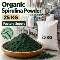 Poudre de spiruline biologique en gros pour l'emballage personnalisé, la poudre verte pour les pâtes et le développement de produits alimentaires