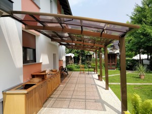 Abri <span class=keywords><strong>métallique</strong></span> à pente unique avec drainage efficace et protection imperméable pour zones pluvieuses - Product Image 2