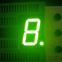 Afficheur LED à 7 segments à chiffre unique Super Vert (569-571 NM) 0,8 pouce (0,8") Module LED Houkem-8011-A/BSG 10 broches