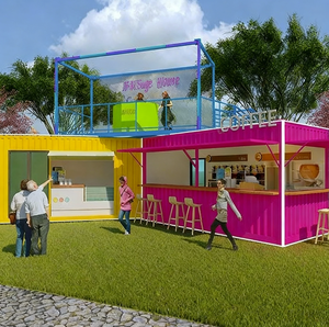 Moderna Casa Contenedor de Acero de Diseño Chino, Construcción Rápida, Caseta para <span class=keywords><strong>Mercado</strong></span> Nocturno Urbano y <span class=keywords><strong>Plaza</strong></span> Comercial - Product Image 3