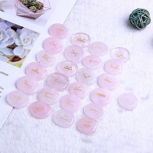 25pcs Crystal Rune Stone Set Elder Futhark <strong>Alphabet</strong> Laser Engraved 25pcs Runes Set Pocket Stones Carved Technique - Product Image 3