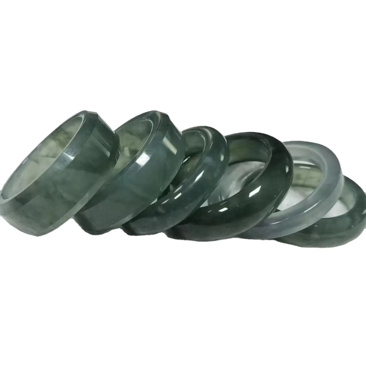 YZ Custom Good Gloss Jade Ring Natural Jade Jadeite Stone