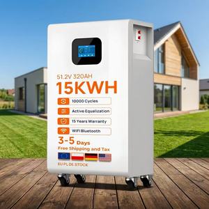Stackable 15kWh <b>Battery</b> 51.2V 300Ah IP55 Home Solar Power Wall 30KW Output for Hybrid <b>Backup</b> Bms - Product Image 2