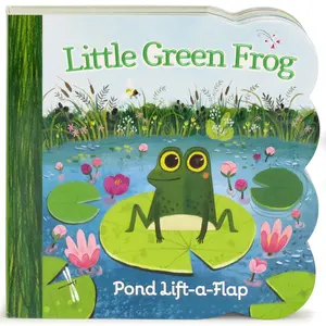 Детская настольная книжка с изображением маленькой зеленой лягушки