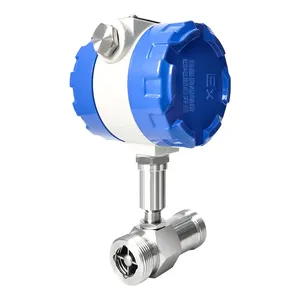 Medidor de flujo de turbina con pantalla <span class=keywords><strong>Digital</strong></span> de alta precisión, acero inoxidable, 304, 4-20mA, salida de pulso RS485 para agua, diésel, Alcohol, gasolina - Product Image 3