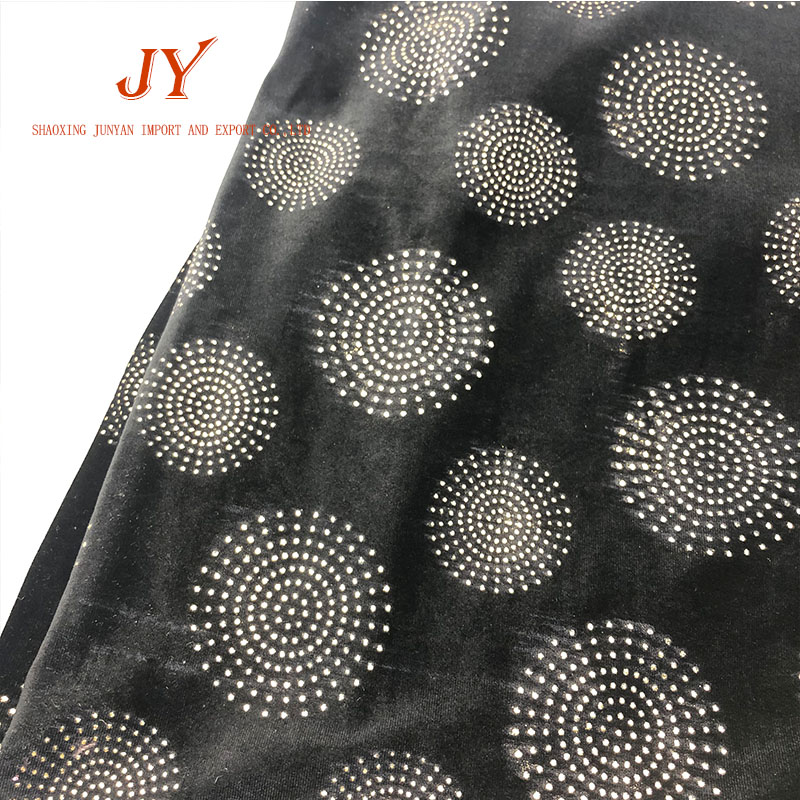 Маленький минимальный заказ, 92% полиэстер, 8% спандекс, бархатная фольга с голограммой в виде звезды, бархатная ткань с принтом