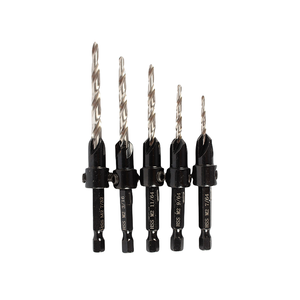 Precise 5PC High Speed Steel Countersinking <b>Drill</b> <b>Bits</b> Multi-purpose Woodworking Tool for Plastic Plank Punchdown <b>Wood</b> Drilling - Product Image 1