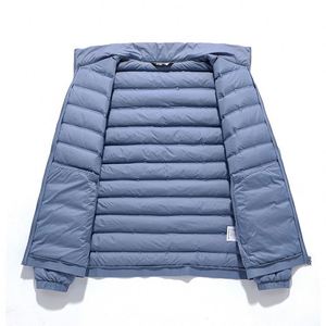 Veste d'hiver légère et chaude à col montant, personnalisée, rembourrée de duvet de canard blanc, imperméable en nylon, pour femme et homme - Product Image 4