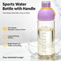 Botol Air Kaca Borosilikat Modern Kapasitas Besar, Mug Perjalanan Custom dengan Tutup Ulir Anti Bocor, Desain Cetak Huruf