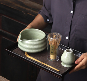 Proveedor de herramientas Fouet Matcha Juegos de tazas de té Cuchara de Matcha de bambú personalizada con logotipo Batidor de Matcha ceremonial japonés - Product Image 3