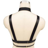Harnais de corps élastique pour femme, style punk, néo-gothique, lingerie ajourée fantaisie, crochetée 3D, sexy, pour cosplay, fête et danse