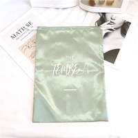 Sac en soie avec Logo personnalisé pour cheveux, cordon de serrage, Bonnet doublé, Logo, vente en gros, Double couche