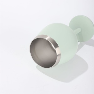 Taza <span class=keywords><strong>de</strong></span> bebida <span class=keywords><strong>de</strong></span> doble pared <span class=keywords><strong>de</strong></span> acero inoxidable recomendada por Sdeisley con tapas, diseño cónico, copas a prueba <span class=keywords><strong>de</strong></span> goteo para el hogar, vino entretenido - Product Image 4