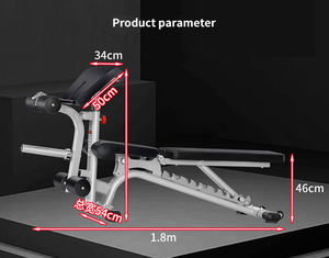 <span class=keywords><strong>Banco</strong></span> de pesas metálico comercial para press de banca, <span class=keywords><strong>inclinado</strong></span>, declinado y plano, para ejercicios de bíceps, estiramiento de piernas y abdominales, plegable, con capacidad de 500 kg - Product Image 3