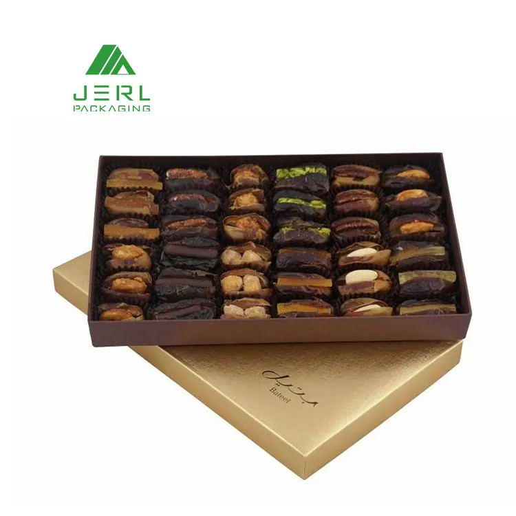 Papier Luxus Baklava Dates Schokoladen verpackung Verpackung Geschenk boxen Date Box für Ramadan