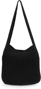 <span class=keywords><strong>SUNSHINE</strong></span> Bolso Hobo de ganchillo estético para mujer Bolso de hombro de punto con dos asas Cierre abierto Monedero de compras - Product Image 5