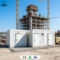 Maison conteneur pliable facile à installer, cabane préfabriquée mobile pour hébergement temporaire extérieur des travailleurs de chantier