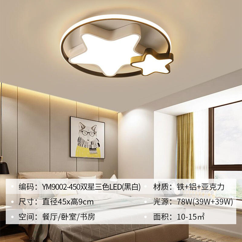 LED blanche Double Étoile (noir et blanc)