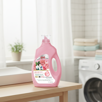 Covy 3kg Liquide Lessive Multi-Effets Parfum Rose Anti-Décoloration Fort Pouvoir Décontaminant Adoucissant Vêtements Lavage Domestique 80%