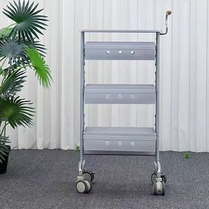 Chariot de coiffure et d'esthétique en alliage d'aluminium, chariot spécifique pour salon de coiffure avec roulettes - Product Image 3