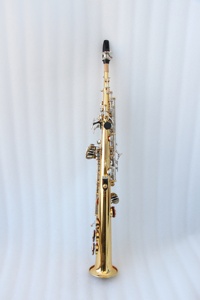 Saxophone soprano en Si bémol, corps laqué or, clés nickelées, clé de G haute, style japonais classique, <span class=keywords><strong>instrument</strong></span> à vent facile à souffler - Product Image 2