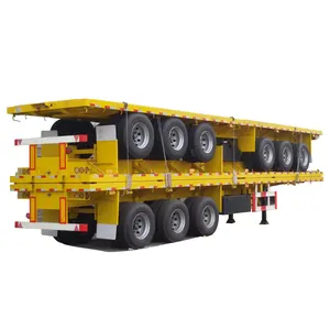 Hot selling 12m trailer 40 ft 20ft container semi trailer flatbed tow truck