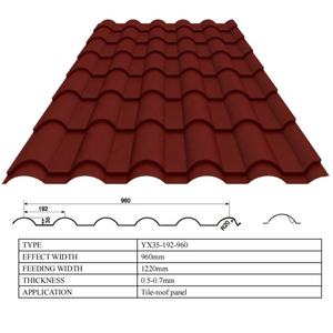 0.3mm-0.8mm 두께 식민지 Ruukki 유약 타일 만들기 기계 금속 철판 지붕 타일 롤 성형 기계 - Product Image 6