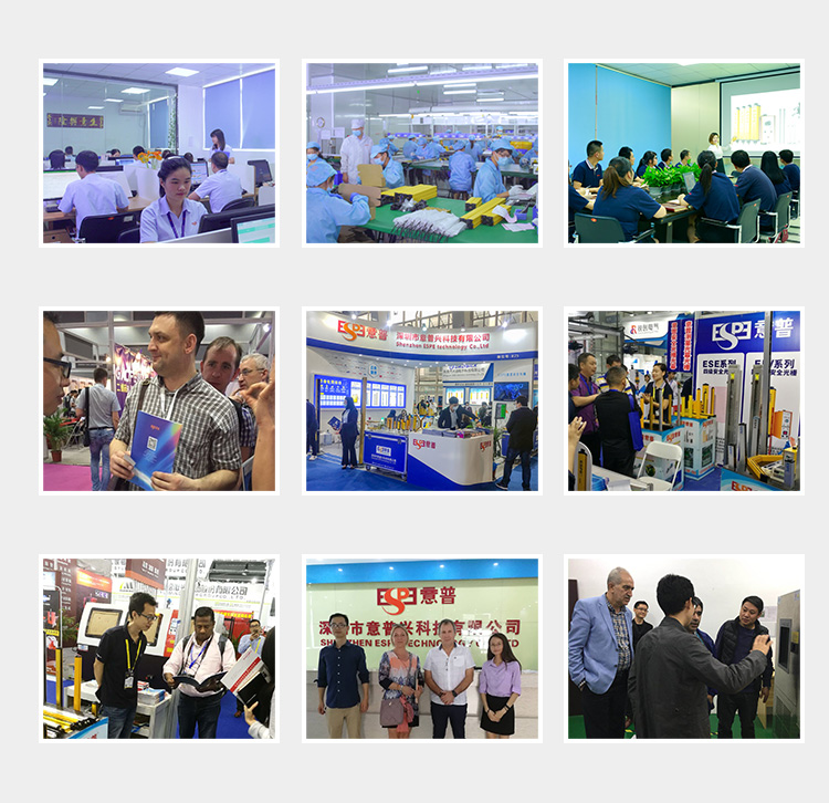 ESN0810 Photosensitive Relay Output Security Barrier Industrial Finger Protection Safety Light Curtain Sensor