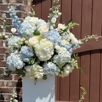 Fleurs artificielles en forme de boule ronde de 50 cm, hortensia bleu résistant à la décoloration, fournitures de décoration de mariage, pour jardin et fête