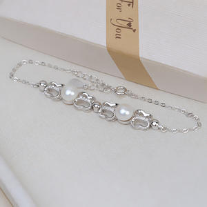 S925 <b>Silver</b> <b>Bracelet</b> with 7DIY Pearl 7-8 <b>Bracelet</b> Holder Female Butterfly Accessories DIY Jewelry for Personalized Pearl <b>Bangles</b> - Product Image 2