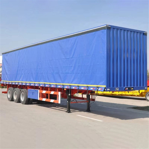 Semi-<span class=keywords><strong>remorque</strong></span> à rideaux latéraux de 60 tonnes, 3 <span class=keywords><strong>essieux</strong></span>, châssis en acier avec bâches en PVC imperméables - Product Image 3