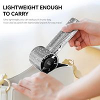 Ventilateur de poche portable mini diamant brillant rechargeable par USB, idéal pour une utilisation personnelle en extérieur ou au bureau