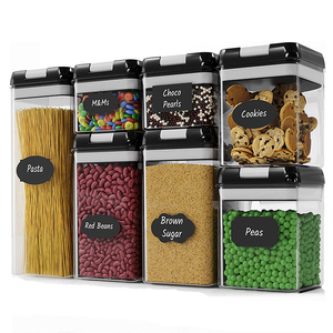 7 PC Set Kitchen & Pantry Organization airtight vacuum storage food container plastic containers for food storage