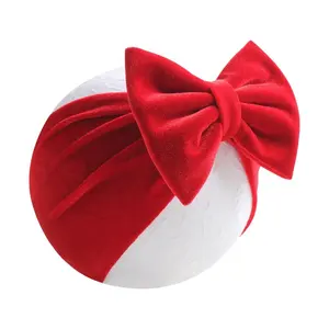 Funky 2019 New 5 "Nhung Tóc Bow Wide Kids Cô Gái Ngoài Trời Headband DIY Phụ Kiện Tóc Cho Phụ Nữ Bé Headwrap Bow Mũ Nón