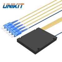 Divisor PLC de Fibra Óptica de Alta Calidad GPON OLT ONU Tipo Cassette de 2.0mm, Caja ABS 1*4 1*8 1*16 con Conector SC UPC