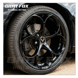 GRAYFOX Jantes forgées noires personnalisées 18 19 20 22 pouces 5x112 5x114.3 pour <span class=keywords><strong>Audi</strong></span> Q5 B9 A4 A6 A7 <span class=keywords><strong>RS6</strong></span> <span class=keywords><strong>C5</strong></span> C6 B6 B7 Vossen - Product Image 2
