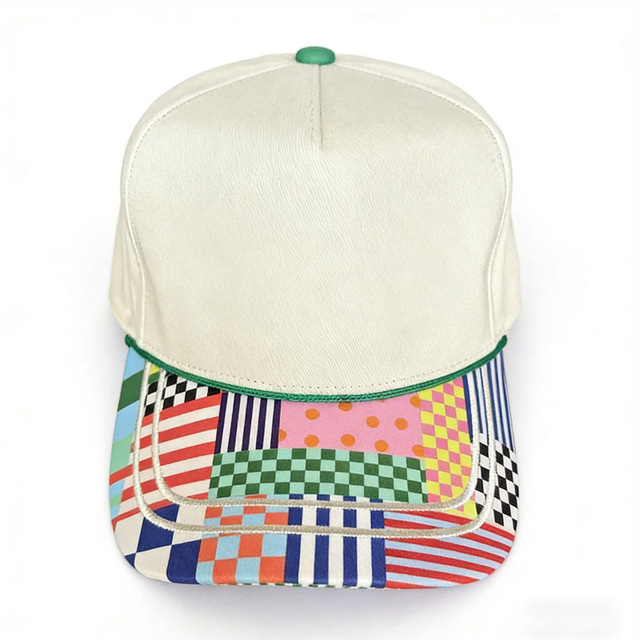 Vintage Color Block Patchwork Trucker Hat for Women Men Retro 80s 90s Zebra Striped Polka Dot Baseball Cap