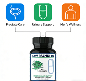 วิตามินบำรุงสุขภาพต่อมลูกหมาก/แคปซูลสารสกัดจากต้นปาล์มเล็ก อาหารเสริมสุขภาพสำหรับผู้ชาย แคปซูลยับยั้ง DHT ป้องกันผมร่วง - Product Image 3