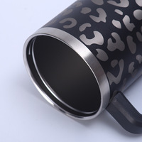 Vaso Térmico Personalizado de Acero Inoxidable de Doble Pared con Estampado de Leopardo, 40 oz, para Camping, Mantiene la Temperatura de 6 a 12 Horas